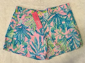 New Lilly Pulitzer Ocean View Shorts Mandevilla Baby Size Small S Vacation Pink - Picture 1 of 5