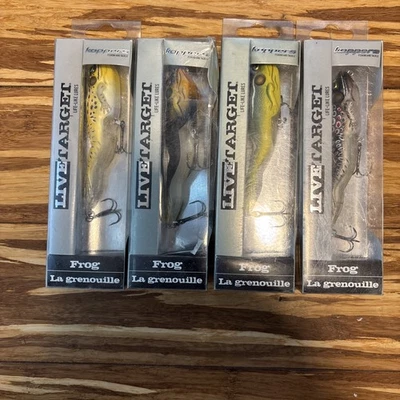 Lot Of 4 (four) LiveTarget Topwater Frogs 5/8 oz In Four Different Colors - Image 1 of 4