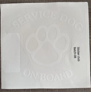 (Set bestehend aus 2) Diensthund an Bord Vinyl weiß Aufkleber Auto LKW Fahrzeug Stoßstange Deca - Bild 1 von 4