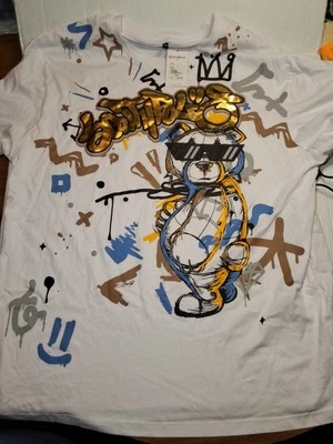 Southpole T Shirt White Size 5XL NWT Bear graffiti - Image 1 of 4