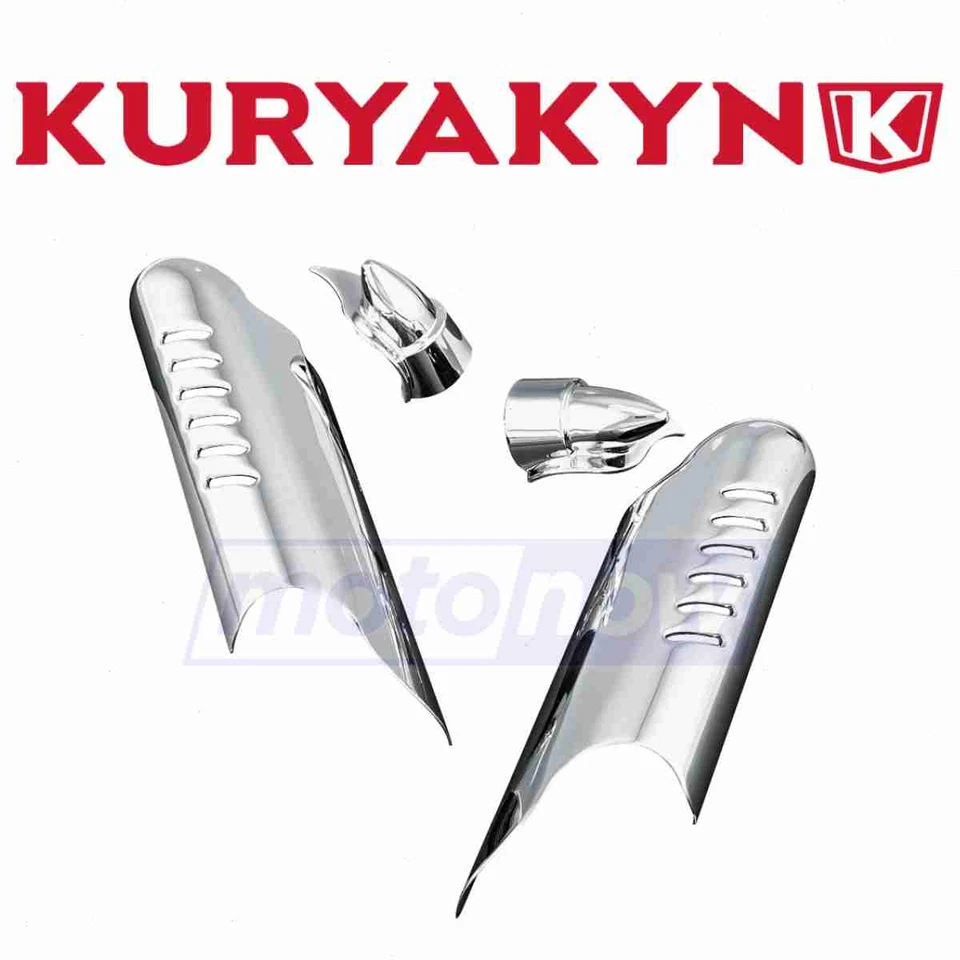 Kuryakyn Lower Leg Deflector Shields for 2000-2013 Harley Davidson FLHTC ir — 第 1/4 张图片