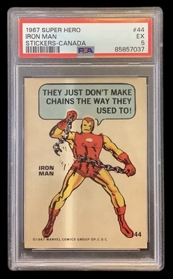 1967 marvel super hero #44 iron man; 1st appearance sticker PSA 5  (POP 1, 0^) - Image 1 of 2
