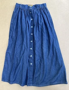 Vintage J.G. Hook Jeanswear Denim Rock mit Knopfleiste 10 blau - Bild 1 von 9