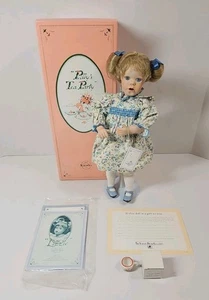 Muñeca de porcelana Lizzie de Polly's Tea Party 13" por Edwin Knowles LOTE # 1061 - Imagen 1 de 24