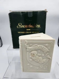 DEPT 56 SNOWBABIES PORCELAIN BISQUE COIN BANK PENNIES FROM HEAVEN VINTAGE 1994 - Picture 1 of 9