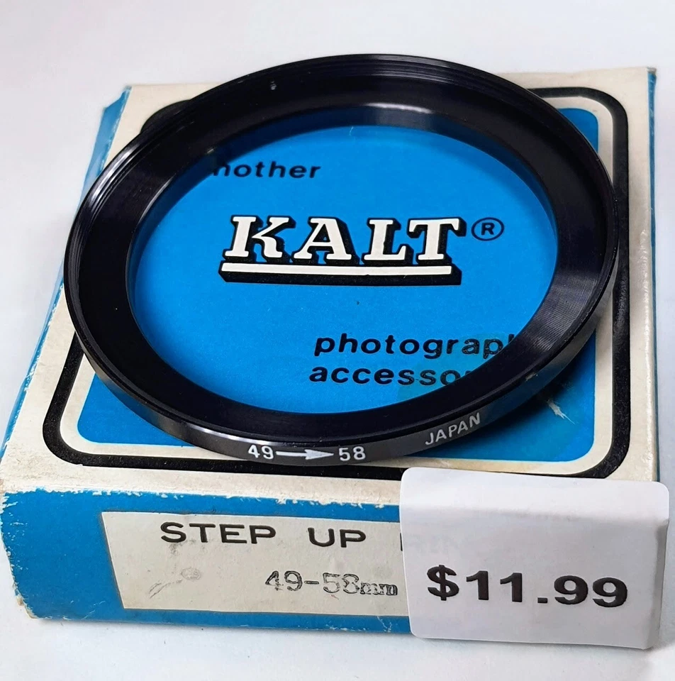 49-58mm Metal Step Up Adapter Ring 49mm Lens to 58mm Filter Converter E49-E58 - Image 1 of 4