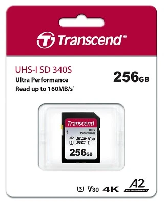 Transcend SDXC 340S 256GB UHS-I U3 A2 V30 Profi Speicherkarte 256 GB OVP - Bild 1 von 3