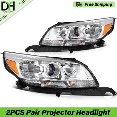 PAIR/2PCS Halogen Projector Headlights Headlamps For 2013-2015 Chevrolet Malibu Foto 1 de 4