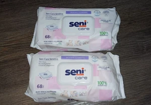 2x Seni care Feuchttücher Feuchtpflegetücher Tücher XXL parfümfrei Aloe Vegan - Bild 1 von 2