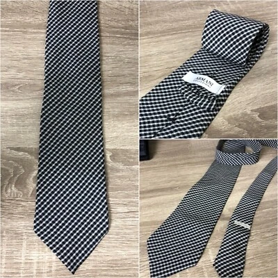Armani Collezioni Italian Tie Cravate Check Foto 1 de 4