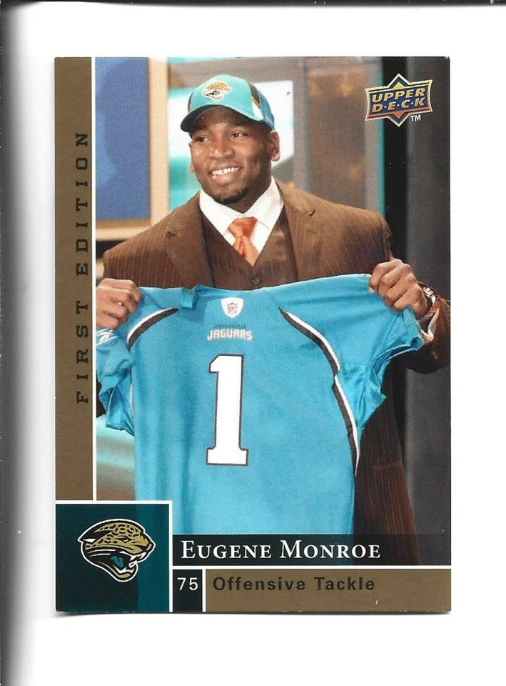 2009 Upper Deck First Edition #169 Eugene Monroe rookie card, Virginia Cavaliers - Image 1 of 1