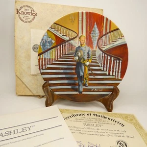Gone With The Wind "Ashley" Collectors Plate - Knowles Orig box & COA XBK2F - Picture 1 of 18