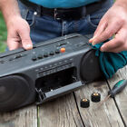 2pcs Pinch Rollers Radio Tape Pulley Bearing Wheels Black 10mm