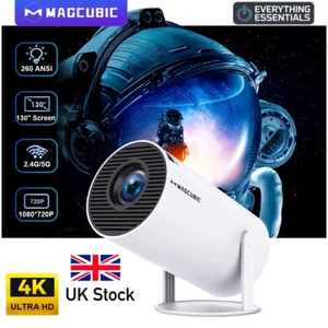 4K Magcubic Android 11 Smart HY300 Pro White Projector 260Ansi 1080P Original - Picture 1 of 14
