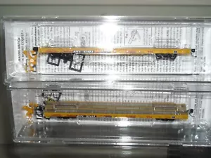 Pair of Micro-Trains Line MTL N Scale TTX 60' Wood Deck Flat Cars, NIB - Picture 1 of 2