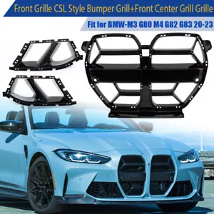 NEGRO BRILLANTE PARA BMW G80 M3 G82 G83 M4 PARACHOQUES DELANTERO LATERAL VENTILACIÓN AIRE REJILLA Y PARRILLA - Imagen 1 de 16