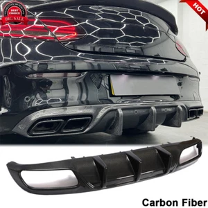 Fits Mercedes W205 C63 C63S Coupe REAL CARBON FIBER Rear Bumper Diffuser Lip - Picture 1 of 12