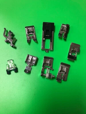 Lote de 8 accesorios para máquina de coser Kenmore de caña baja con pies a presión H,G, I, C,J 1/4" Foto 1 de 3
