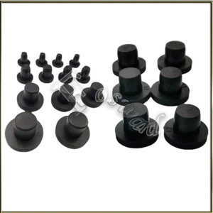 Silicone Plugs Snap-On Plug Hole Cover for Holes Black Waterproof Rubber Stopper - Picture 1 of 8