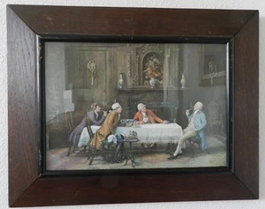1926 "A Point Of Law" by Frank Moss Bennett Rare Vintage Print On Canvas Framed - Picture 1 of 7