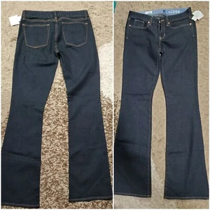 Gap 1969 Dark Wash Blue Denim CURVY Low Rise Boot Cut Leg Jeans ~ 4R, 4L M3020 - Bild 1 von 12