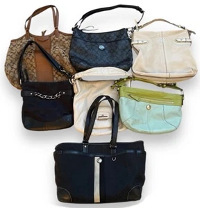 Coach Handbag Lot Wholesale Reseller Wear Leather Fabric Vinyl Bag Project - Picture 1 of 13