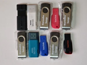Lot de 10 clés USB 16 Go travaux en vrac mix marques 4 - Photo 1/1