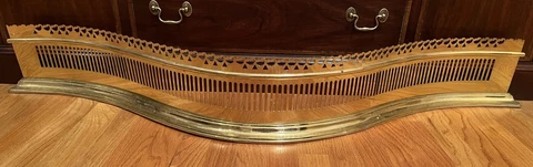 Virginia Metalcrafters Harvin Colonial Williamsburg Brass Fireplace Fender #1 Cover