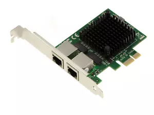 Pcie Dual Lan Gigabit Ethernet Rj45 10 100 1000Mb - Chipset Intel 82571 - Picture 1 of 3