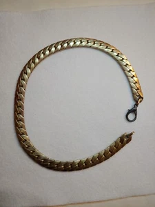 VTG- Choker Necklace - Heavy - Solid BRASS Necklace - 1/2in wide x 16in Long - Picture 1 of 7
