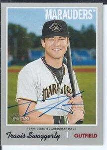 Travis Swaggerty 2019 Topps Heritage Minors Auto - Picture 1 of 1