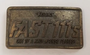 Kenner FAST 111'S, One Of A Kind License Plate.  Belt Buckle Hot Wheels 1970's - Picture 1 of 2