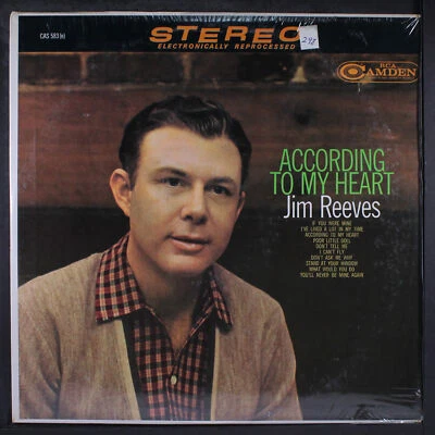 JIM REEVES: according to my heart RCA CAMDEN 12" LP 33 RPM Sealed - Imagem 1 de 2