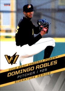 2018 West Virginia Power Choice #17 Domingo Robles Dominican Republic DR Card