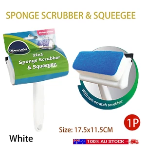 6x kemasi 2 In 1 Multipurpose Sponge Scrubber & Squeegee Home Window Cleaning - Picture 1 of 3
