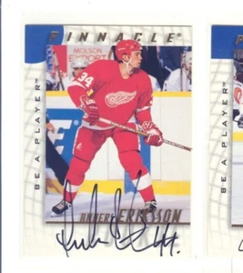1997/98 Pinnacle Be A Player Anders Eriksson AUTO Regular version - Picture 1 of 2