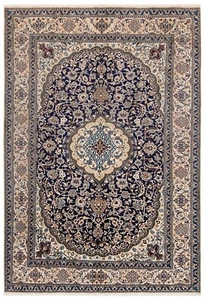 Naïn Tissés à la Main Tapis Persan 290 x 200 cm-Fine,Orient,Tapis,Rug,Bleu Foncé - Imagen 1 de 11