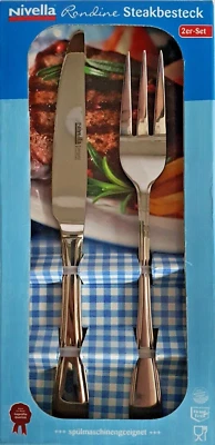 Nivella Messer Steakbesteck Steakgabel und Steakmesser Pizza Rostfrei NEU OVP - Bild 1 von 2