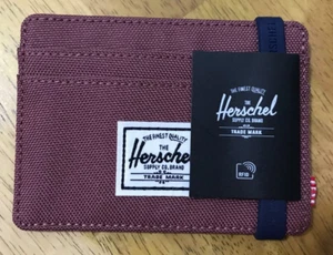 Herschel Supply Co Charlie Card Holder RFID Wallet, NWT 10360-05696, Rose Brown - Picture 1 of 8