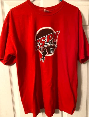 Футболка ESPN размер XL-X-Large-Tee-Red-All Stars-Est. 1979-Взрослый лицензированный новый - Изображение 1 из 2