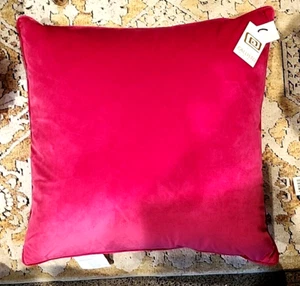 Callisto Home Feather Velvet Pillow Rich Deep Magenta Pink New READ - Picture 1 of 8