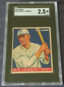 1933 Goudey #102 Travis Jackson SGC 2.5 GD+ New York Giants HOF