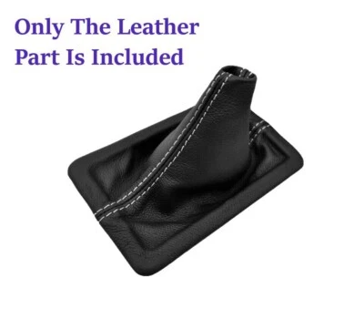 New White Stitch Pu Leather MANUAL Shift Boot Cover For Ford Mustang GT 05-14 - Image 1 of 4