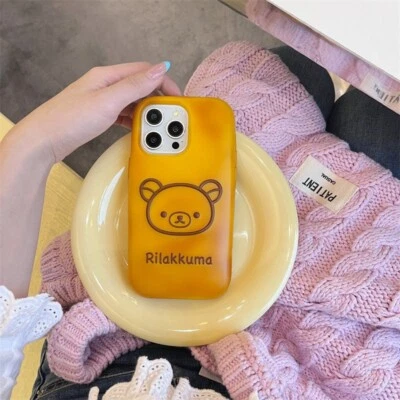 Cute Toast Rilakkuma Silicone Case Cover For iPhone 16 Pro Max 15 14 13 Pro - Image 1 of 4