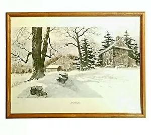 C. Phillip Wikoff 1998 Snow Sounds 18"x24" Limited Double Signed Print Framed - Picture 1 of 3