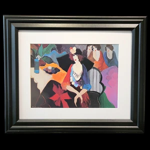 Itzchak Tarkay Four After the Party Signed in the Print Framed Matted Print - Picture 1 of 4
