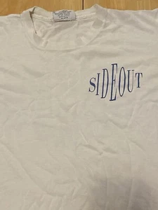 Camiseta vintage lateral L deportiva blanca voleibol años 90 puntada única hechizo - Imagen 1 de 8