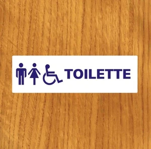 TARGHETTA ADESIVA BAGNO GENERICA,TOILETTE,WC, SEGNALETICA INFO, STICKER, BAR - Picture 1 of 1