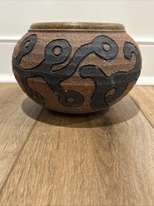 Vintage Signed Studio Art Pottery Bowl Planter Art Piece - Picture 1 of 13