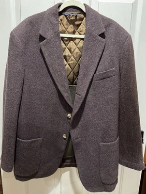 Chaqueta Blazer Para Hombre Tommy Hilfiger Lana Ciruela 3 Botones Talla M Chaleco Interior Desmontable Foto 1 de 4